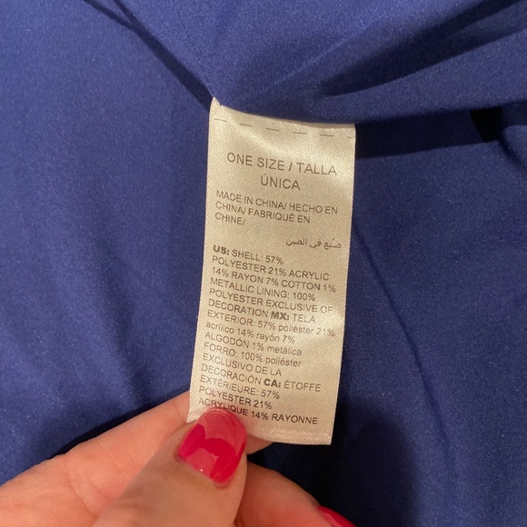 Chico’s Tweed Blazer Blue/White/Gold Metallic – Size 2 (US 12/14) - Picture 9 of 10